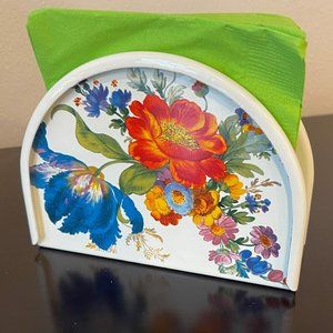MacKenzie-Childs White Flower Market Napkin Holder